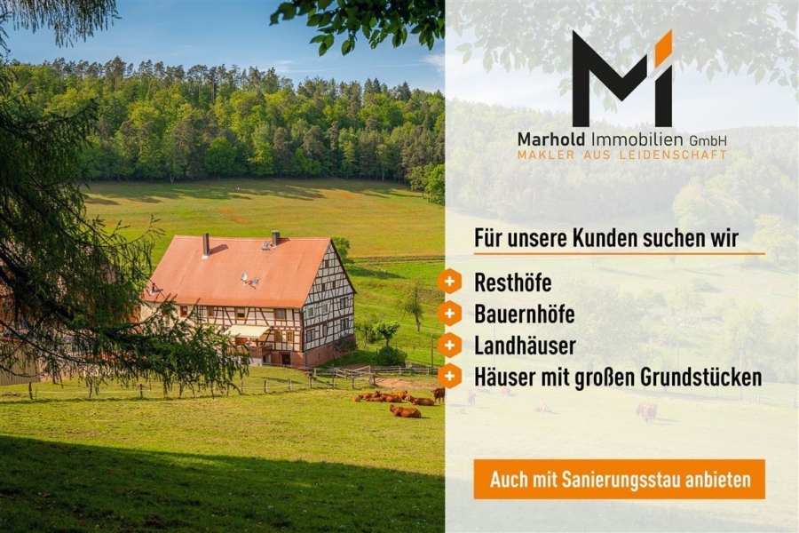 Resthof/Bauernhof Suche - Wir verkaufen erfolgreich Ihr Objekt: Resthöfe/Bauernhöfe/Acker gerne anbieten!